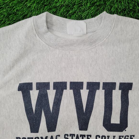 Vintage WVU University Sweatshirt Small 21x23 Baggy Cropped - Picture 8 of 14
